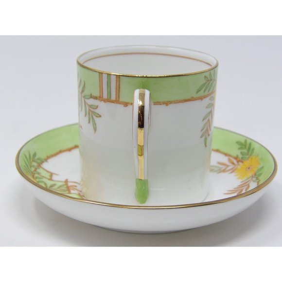 Vintage Aynsley England Bone China Demitasse Cups and Saucers Set of 4 White and - Picture 2 of 10